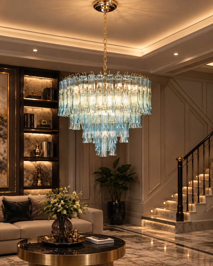 Statement chandelier in a luxury interior